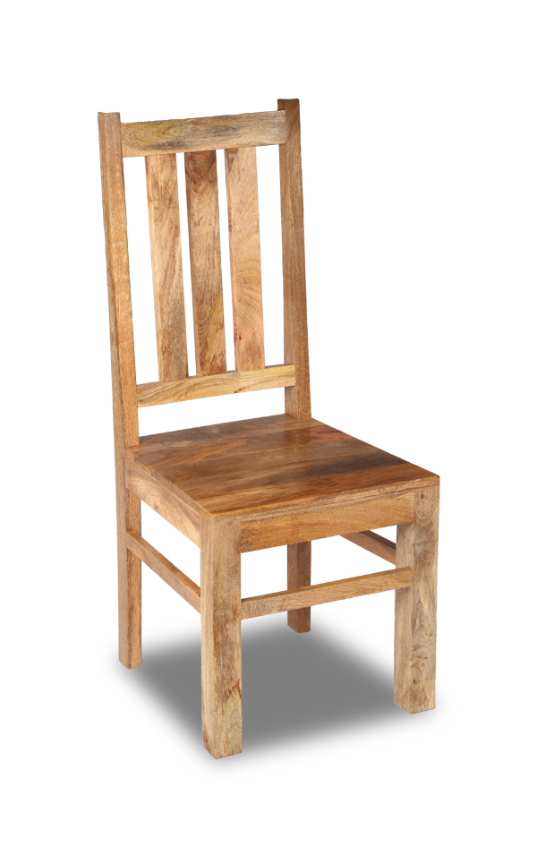 SOLID MANGO WOOD LIGHT DINING CHAIR NEW INDIAN FURNITURE