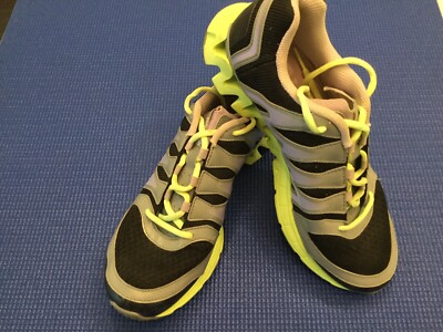 Reebok ZigTech Black/Lilac/Green Running Athletic Shoes Women Sz 9