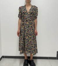 DDP Polo Ralph Lauren Silk Viscose Floral Print Midi Dress V-neck Size 6