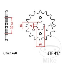 Ritzel für Kawasaki BN 125 Eliminator 14 Zähne