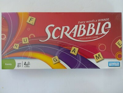 Hasbro Scrabble Classic Crossword Game 2007 Wood Tiles USA NEW Sealed