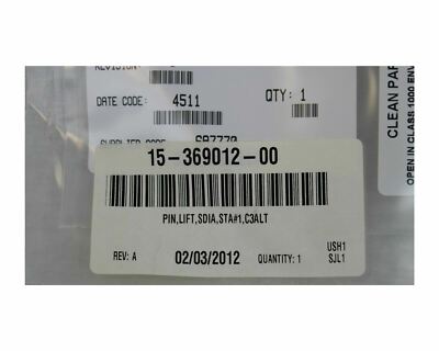 NOVELLUS PIN LIFT QUARTZ, SDIA,STA#1, C3ALT, ALTUS, WN15-369012-00
