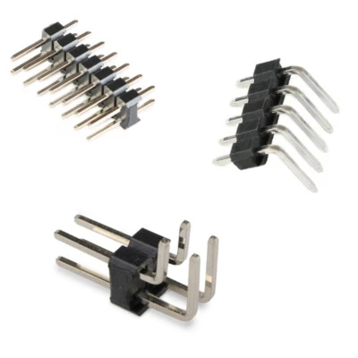 2 to 40 Way - 2.54mm 0.1" Male Pin Header Single Double Row PCB Connectors