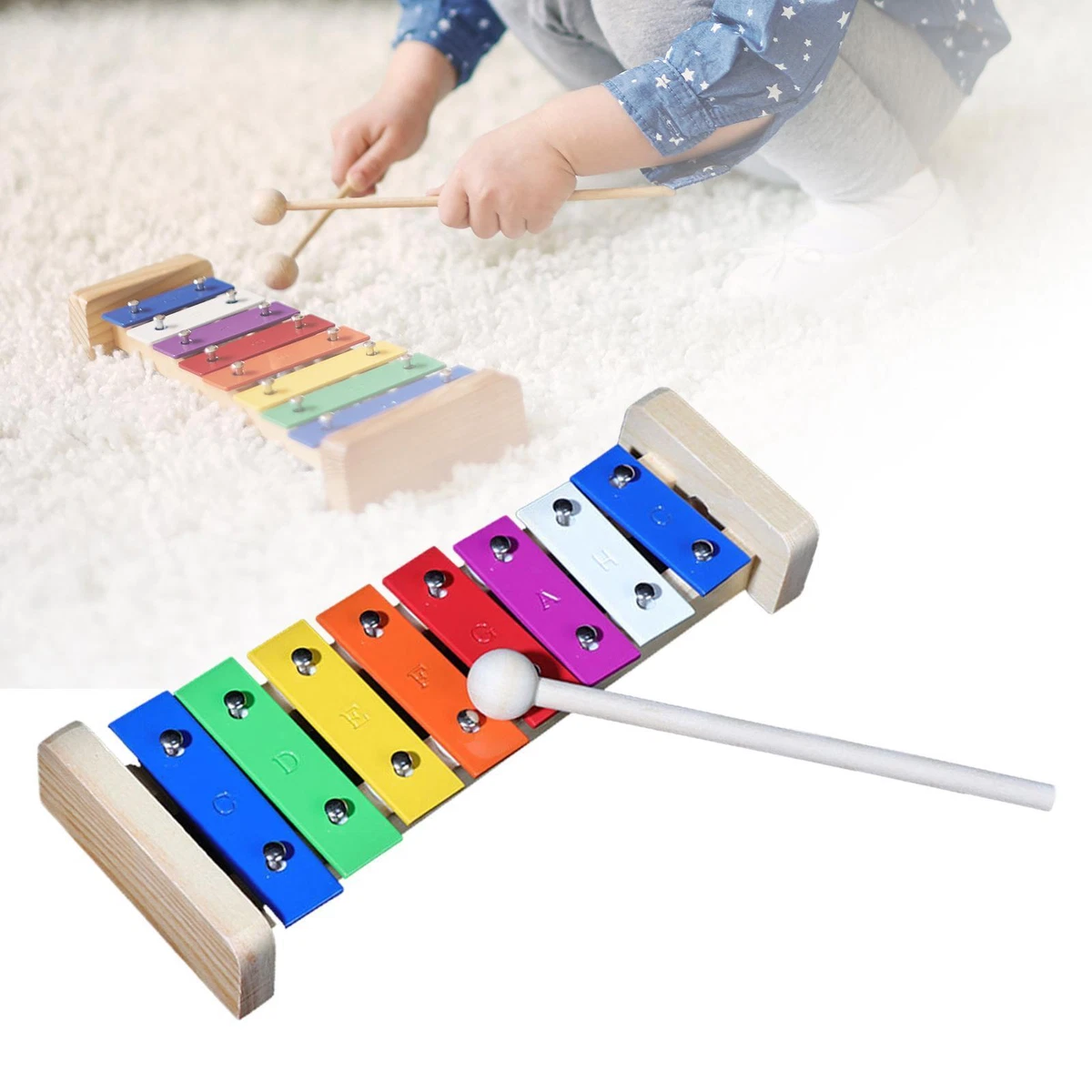 8 Scales Xylophone Kids Musical Instrument for Kids and Adult Band Beginner