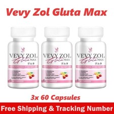 3x Vevy Zol Gluta Max Health Supplement Anti-Aging Whitening Brightening X2 Slim