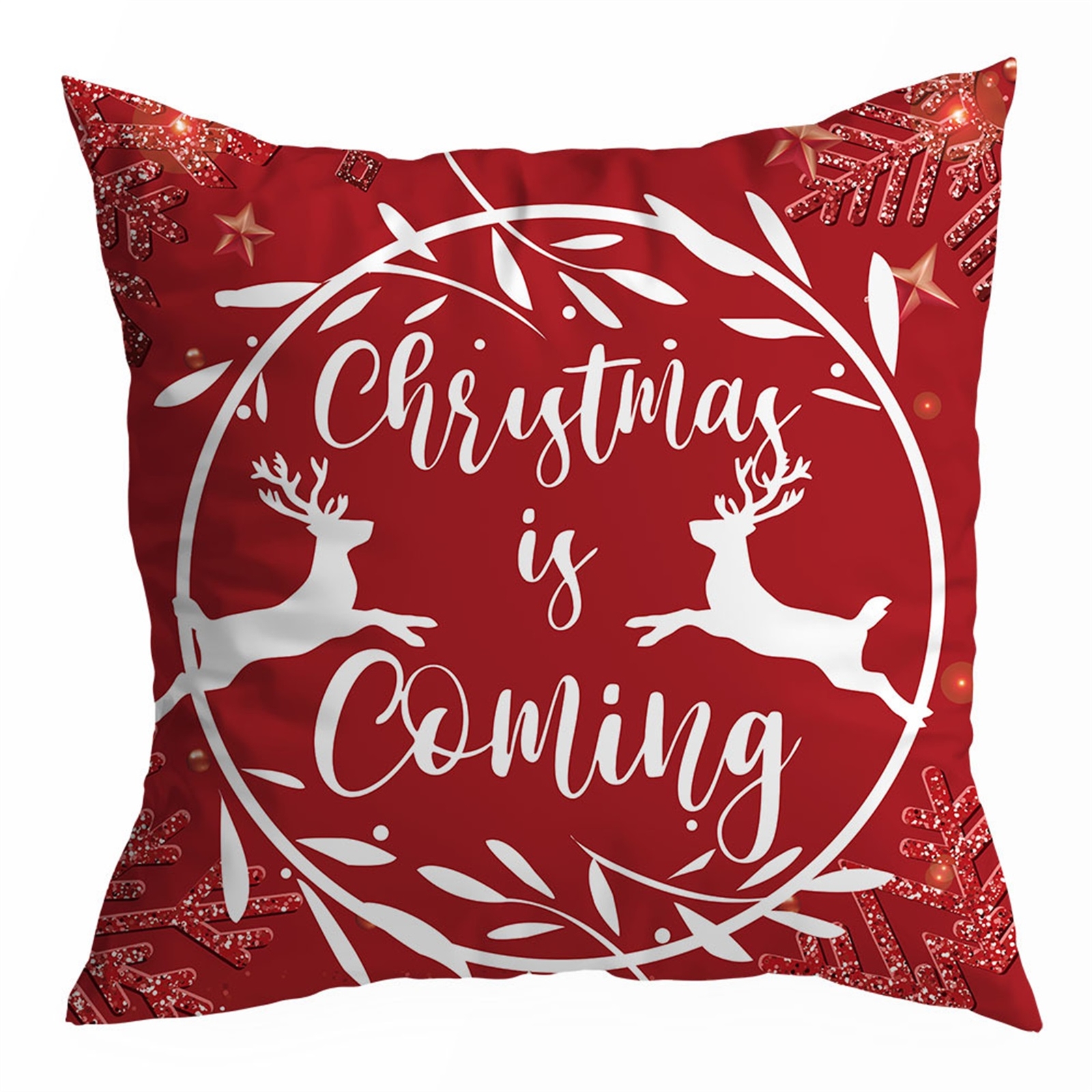 Christmas Pillowcase Xmas Theme Decorative Living Room Sofa Couch Throw
