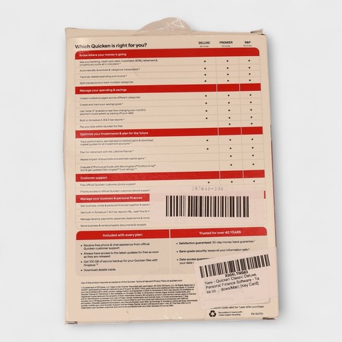Quicken Classic Deluxe Personal Finance - 1 Year Subscription Windows /Mac - Picture 2 of 2
