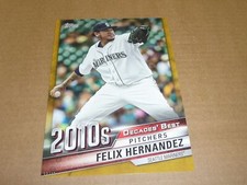2020 Topps T2 DECADES  BEST JUMBO GOLD 5 X 7 02/10 2010s FELIX HERNANDEZ