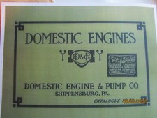 Domestic Gas Engine & Pump Co. Catalog No 15 Hit Miss Type A & F Engines 