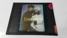 PKA Glass Magic Lantern Slide Photo SOLDIER AND WIFE IN WHITE