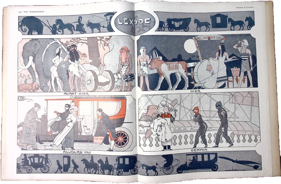 La Vie Parisienne Magazine 30 Jul 1910 Marrous  Ship Lutece Arrives in Trouville - Image 3 of 4