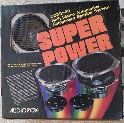 Audiovox Comp 60 tweeters, used, tested working, woofer grills, mounting HW