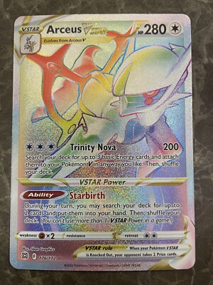 Pokémon card Arceus Vstar Trinity Nova 280 Full Art, Mint
