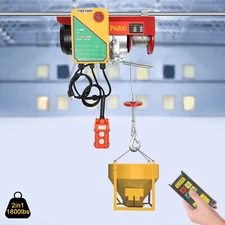 2 in1 Electric Cable Hoist Crane Winch Garage Lift Wireless/Wired Remote Control