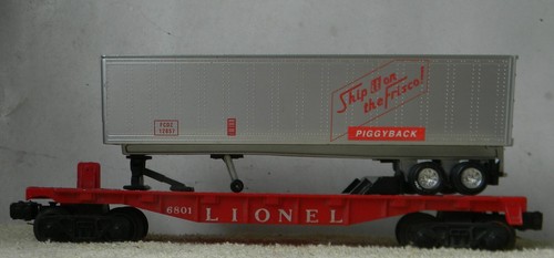 Lionel Flat Car ToFC ~ FRISCO ~ Piggyback Service - Rd#6801 - O 27 - Picture 4 of 7