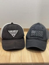 Columbia PFG Flexfit Ball Cap Snap One Size Fits Most And Black Sz Small Mesh