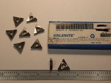 VALENITE VOV 048147 VC2 CARBIDE INSERTS, 15 DEG OFFSET, 9 PCS, MADE IN USA