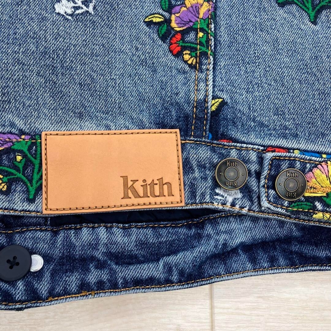 Kith Ellis Denim Jacket Botanical Spring Flowers Reversible Kith Ellis Denim Jacket Botanical Spring Flowers Reversible