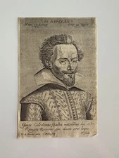 Antique Engraving – John Barclay Scottish-French Satirist & Author of Argenis 