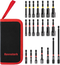 21PCS Magnetic Nut Driver Set for Impact Drill, Driver Bit Set 1/4", Metric & SA
