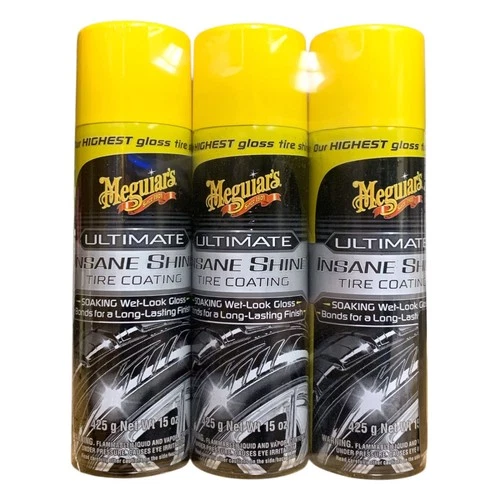 Meguiar’s Ultimate Insane Shine Tire Coating 3 Pack - 15 oz. cans - product listing photo