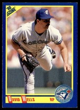 1990 Score David Wells Toronto Blue Jays #491A