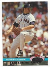 ROGER CLEMENS 1991 Topps Stadium Club Members Only #12 Boston Red Sox NM-MT