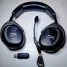 HyperX Cloud Stinger 2 Wireless Dongle Gaming Headset Black Used Works Great