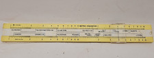 Vintage, Sterling Metric Converter Slide Ruler, 11 inch Length, Made in USA