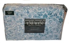 RALPH LAUREN Campagnia Damask Floral KING DUVET COVER SET 3P Cotton New