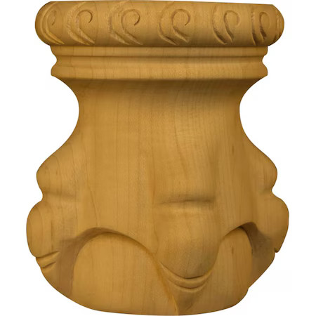 OSBORNE WOOD PRODUCTS 4161C 4 1/2 x 4 Bird Claw Round Bun Foot in ...