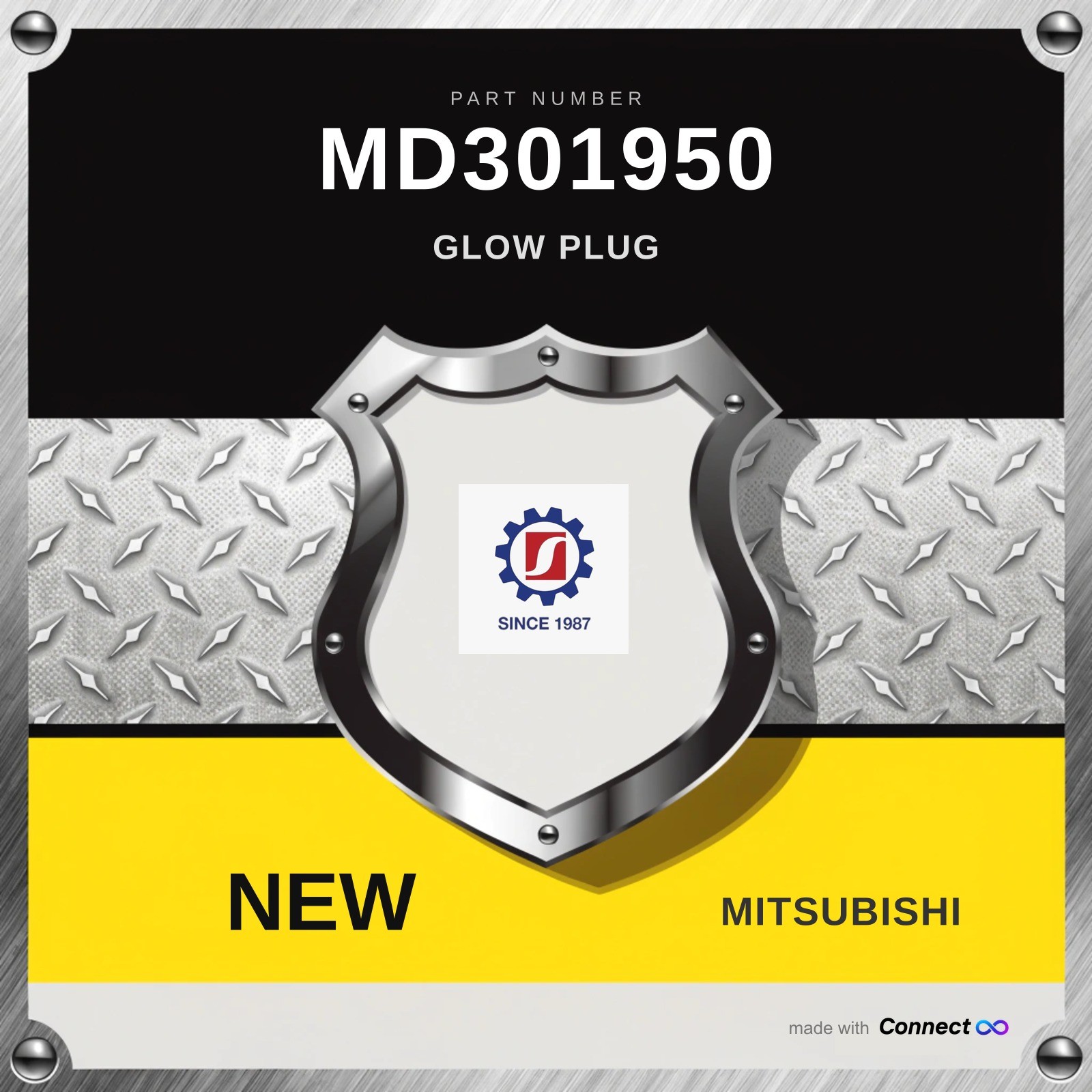 Genuine Mitsubishi Glow Plug MD301950