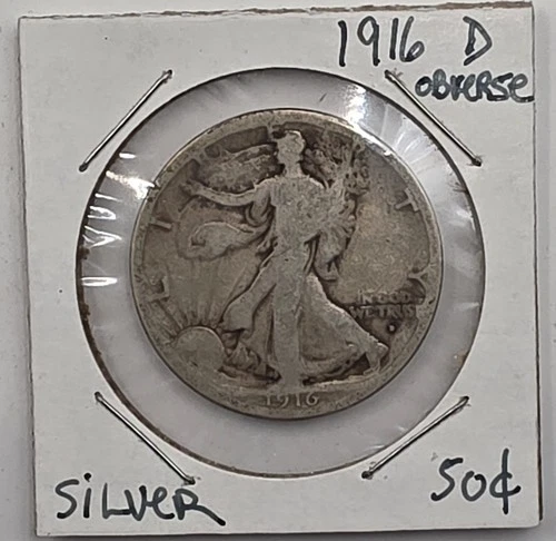 1916-D OBVERSE   *SILVER*  Walking Liberty Half Dollar GREAT WAY TO BUY SILVER