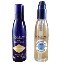 L'occitane Immortelle Cleansing Oil Essential Water Toner 1 oz ea Duo