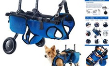 Dog Wheelchair for Back Legs - Lightweight Adjustable Wheelchair for Dogs, Blue