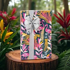 EXOTIC JUNGLE Print Design 24" Gift WRAPPING Paper Choose Length Amount 