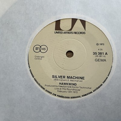Hawkwind : Silver Machine / Seven By Seven Near Mint 7  Vinyl  Free UK Post