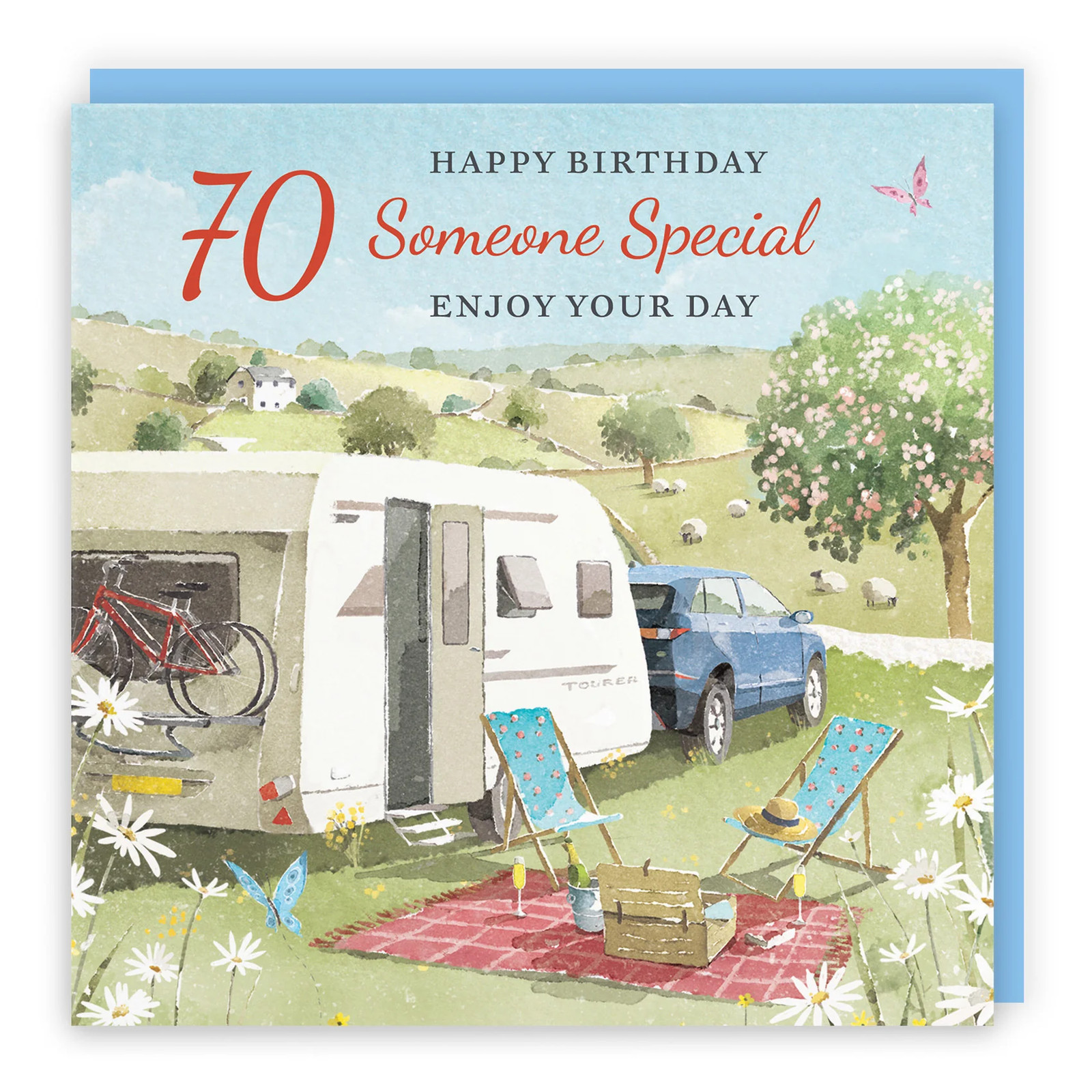 70th Someone Special Birthday Card Caravan Holiday Milo's Gallery
