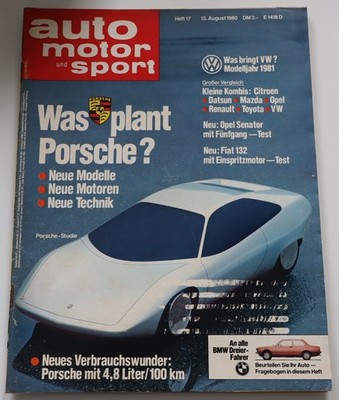 AMS 17/1980 Opel Senator A 3,0S 3,0E, Fiat 132, VW Passat Kombi, Citroen GSA