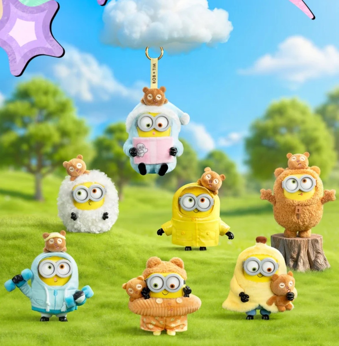 52TOYS MINIONS BOB+TIM BETTER TOGETHER SERIES VINYL PLUSH PENDANT