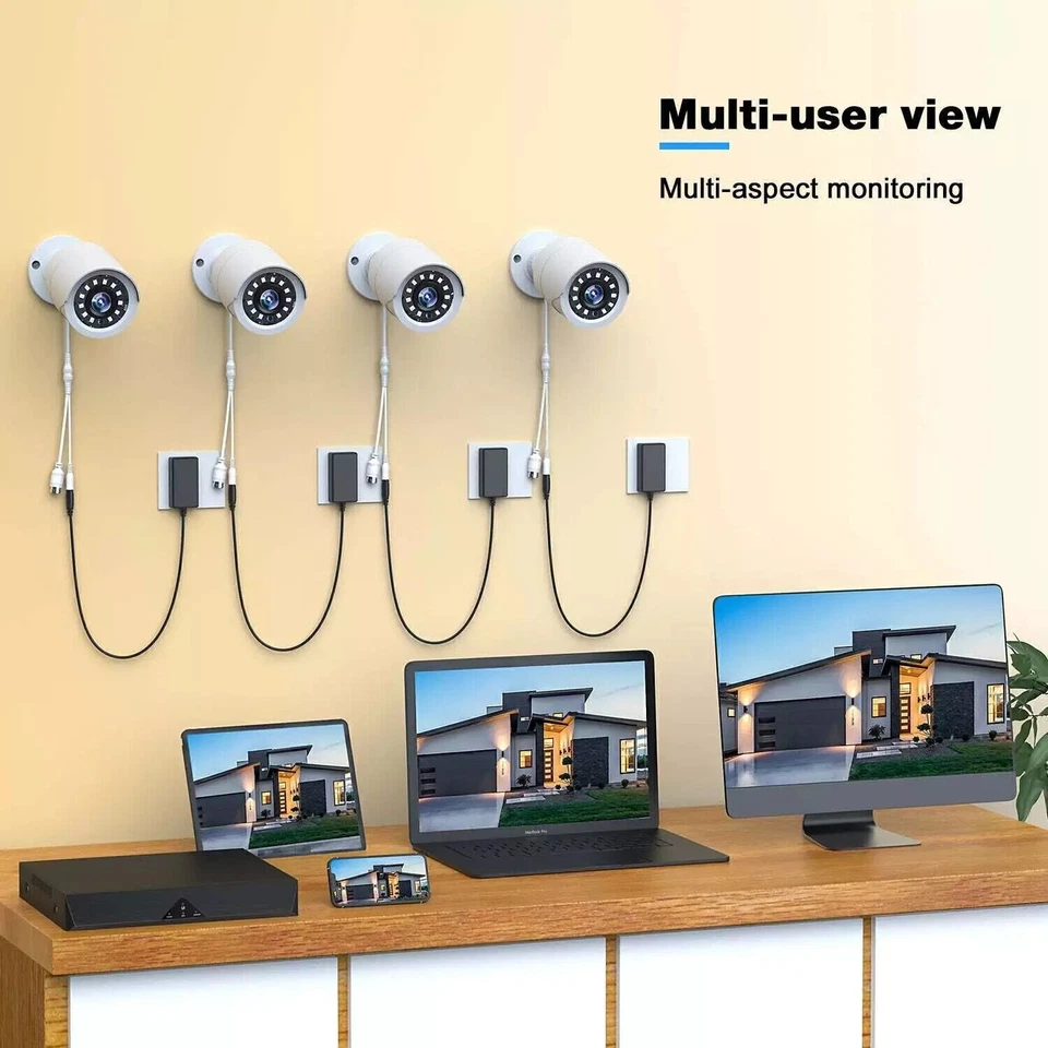 TOGUARD 8CH 5MP DVR 1080P CCTV Home Security Camera System Outdoor Night Vision - Image 2 of 4
