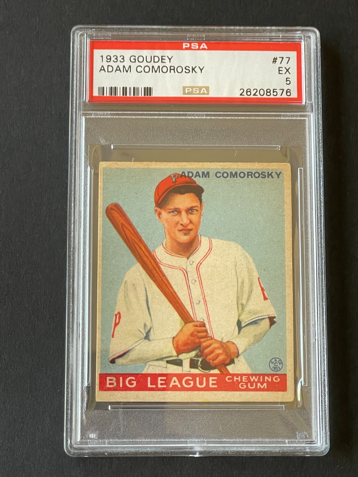 1933 Goudey Adam Comorosky PSA 5 EX #77