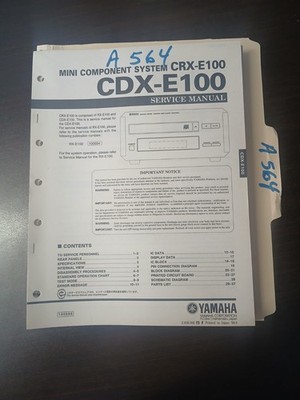 Yamaha CDX-E100  Service Manual Original Repair Book Mini Comp System