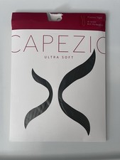 Capezio Ultra Soft Footed Tight, Black Solid, Women, 1915C