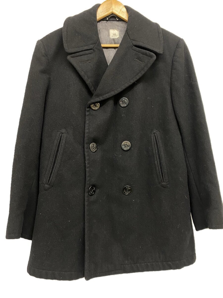 U.S.Navy Peacoat/44/Wool/Blk/Plain 3423