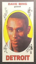 1969 TOPPS BASKETBALL #55 DAVE BING, NM+ (DETROIT PISTONS) ROOKIE CARD,HOF. rookie card picture