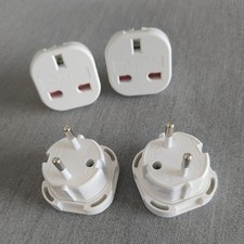 4 × UK TO EU Euro European Travel Adaptor PLUG France Spain
