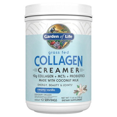Grass Fed Collagen Creamer Powder, Creamy Vanilla, Collagen Peptides with Coc...