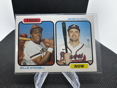 2022 Topps Heritage #TAN-SD Willie Stargell Adam Duvall Then and Now E4