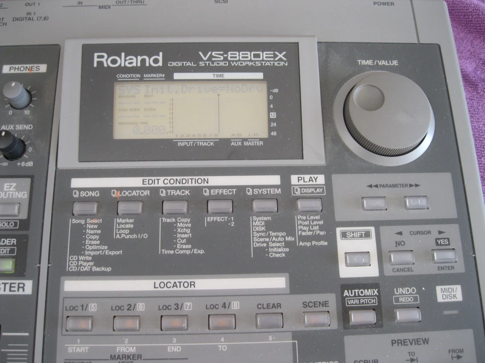 Estación de trabajo de estudio digital Roland VS-880EX - Funciona - ¡Sin problemas!! Foto 4 de 4
